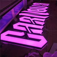 Lettres commerciales lumineuses 3D LED, éclairées par l'avant et par l'arrière, enseigne de magasin extérieure pour les entreprises de publicité, les hôpitaux