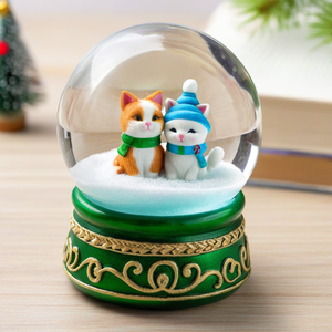 Regalo Souvenir in resina animale palla di neve nuovo Design personalizzato carino cane globo di neve decorazione per la casa regalo di compleanno - Product Image 6