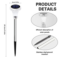 Lampe solaire LED pour pelouse, extérieur, cour, paysage, villa, jardin, à insérer dans le sol, décorative, résistante à l'eau, avec capteur