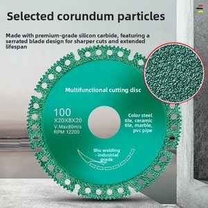 Disque <span class=keywords><strong>de</strong></span> coupe composite multifonctionnel pour verre, carreaux <span class=keywords><strong>de</strong></span> céramique, dalles <span class=keywords><strong>de</strong></span> roche, <span class=keywords><strong>ciment</strong></span>, marbre, bois, lame <span class=keywords><strong>de</strong></span> scie pour meuleuse d'angle, béton 100 mm - Product Image 2