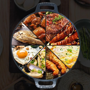 Biểu Tượng Tùy Chỉnh Trung Quốc Nhà Cung Cấp Nhà Bếp Cắm Trại Đồ Nấu Nướng <span class=keywords><strong>Pan</strong></span> Ngoài Trời Rang <span class=keywords><strong>Pan</strong></span> Không Dính Đúc Sắt Vỉ Nướng Hàn Quốc BBQ Nướng <span class=keywords><strong>Pan</strong></span> - Product Image 2