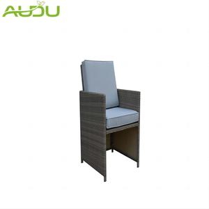 Woven <strong>Rattan</strong> 6 Seats Eco-Friendly <strong>Cube</strong> Farmhouse Dining Table Chairs Set for Garden Living Room Courtyard Hotel Outdoor Use - Product Image 5