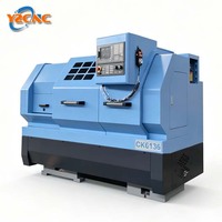 Torno CNC de Cama Plana Industrial CK6136 con Control GSK, Torno CNC de Alta Precisión y Multifunción para el Procesamiento de Piezas Metálicas