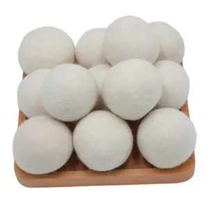 Eco-Conscious Custom logo washing machine drying ball handmade organic wool drying ball odorless wool tumble dryer balls