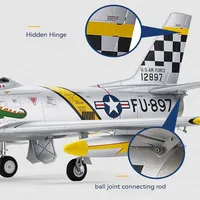 Nouveau FMS 80mm Culvert F-86 Sabre Avion de Chasse de Simulation Télécommandé à Aile Fixe, Modèle EDF Haute Performance, Avion RC