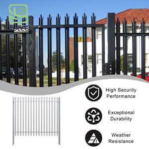 Belle clôture de sécurité en palissade en béton préfabriqué en acier Prix Clôture à poteau tranchant en forme de W de haute qualité - Product Image 3