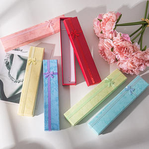 ロングジュエリーネックレスブレスレットボックス収納容器ジュエリーボックス包装ビジネス用バウノットギフトディスプレイケース - Product Image 2