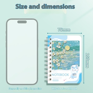 Libreta Pequeña y Fresca A7, Mini Libreta de Bolsillo, Libreta Espiral Portátil para <span class=keywords><strong>Estudiantes</strong></span>, Notas Escritas a Mano, Registro de Palabras, Tamaño Pequeño - Product Image 5