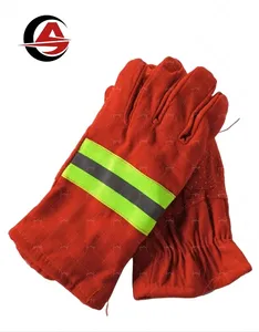 Guangmin Factory Fire Resistant Gloves Anti-Heat Fire Fighter Hand Protection Water Proof Anti-Slip Firefighting Equipment