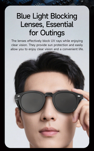 Lunettes de soleil audio Bluetooth intelligentes IA pour l'extérieur, mode et intelligence <span class=keywords><strong>artificielle</strong></span>, pour femmes et hommes - Product Image 4