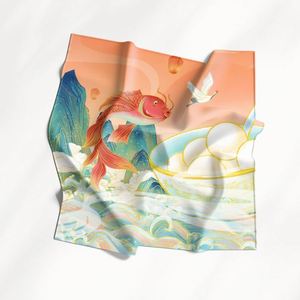 Foulard en soie polyvalent pour tresses, chignons ou cheveux lâches, rehausse les coiffures avec couleur et élégance pour toutes les occasions - Product Image 5