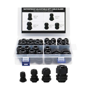 Conector de Protección de Cables de Nylon Negro Impermeable IP68, Juego de Conectores para Cables NPT de 1/4, 3/8, 1/2 y 3/4 Pulgadas - Product Image 4