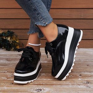 Nuove <span class=keywords><strong>scarpe</strong></span> da donna <span class=keywords><strong>con</strong></span> <span class=keywords><strong>zeppa</strong></span> <span class=keywords><strong>con</strong></span> punta rotonda e Muffin <span class=keywords><strong>con</strong></span> <span class=keywords><strong>zeppa</strong></span> a fondo spesso <span class=keywords><strong>scarpe</strong></span> Casual da donna in stile britannico - Product Image 6