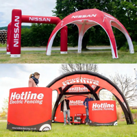 Tente de réception gonflable en PVC personnalisable, imperméable, avec souffleur électrique, installation facile pour fêtes en extérieur et publicité – Offre Spéciale