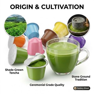 Custom Logo Matcha Capsules Private Label 1A-7A Grade Export Grade Pure Green <b>Tea</b> Pods For <b>Small</b> Business Wholesale Bulk - Product Image 5