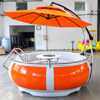 Bateau BBQ électrique directement de l'usine avec table grill et auvent pare-soleil pour les loisirs et la récréation en lac ou parc aquatique