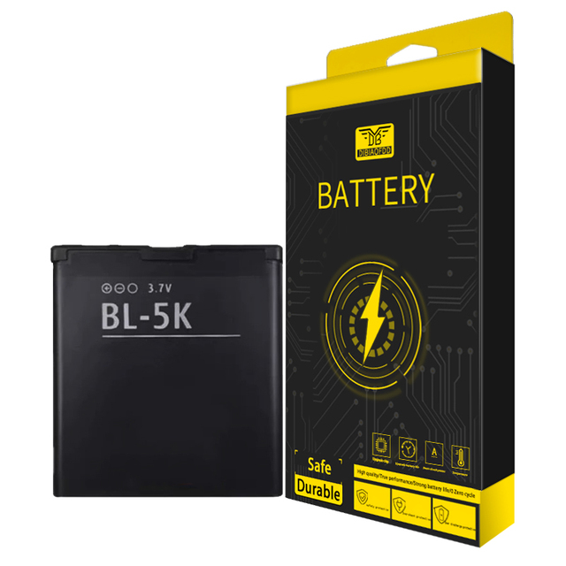 For Nokia N85N86 8MP N87 2610S 7010ro X7 C7-00 Mobile Phone Battery 3.7V 1200mAh BL-5K BL5K Rechargeable Lithium Battery for Nok