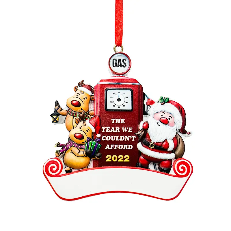 GAS The Year We Couldn't Afford 2022 Christmas Ornaments Resin DIY Santa Claus Snowman Reindeer Girls Xmas Creative decorations