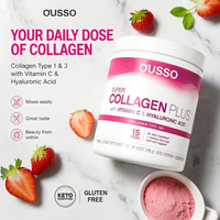 Collagène Marin Hydrolysé Premium en Poudre, Complément Herbal, Vitamines pour l'Anti-Âge, l'Hydratation et l'Éclat Naturel de la Peau