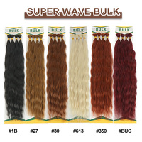 Julianna 20 pouces 100g Vente en gros Extensions synthétiques premium sans trame Cheveux bouclés Super Wave Deep Bulk pour tressage bohème