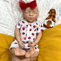20 Zoll Bemalte Neugeborenen-Puppe, Badbare Silikon-Reborn-Puppe, Realistische Babypuppe, Handgefertigte Kunstpuppe, Fabriklieferung