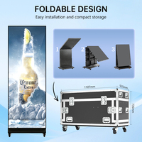 Layar LED Portabel Lipat untuk Display Poster, Video Wall HD GOB Indoor untuk Retail, Mall, Hotel