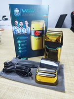 Rasoir à lames VGR V-350 pour hommes, rasoir pratique, tondeuse à cheveux numérique intelligente, machine à raser pour un nettoyage en profondeur