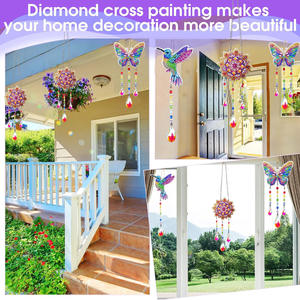 5D Diy diamante <span class=keywords><strong>pintura</strong></span> Suncatcher carillón de viento doble cara cristal gema <span class=keywords><strong>pintura</strong></span> por número colgante cristal diamante arte Kits - Product Image 5