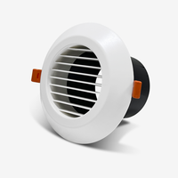Couvercle de ventilation intérieur Système HVAC Diffuseur rond détachable en plastique ABS Persienne droite Évent d'air frais