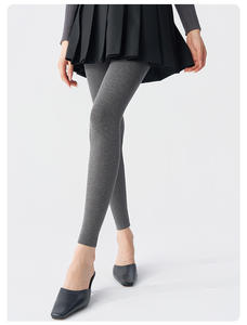 Collants chauds et amincissants à taille haute pour l'automne 2025, en spandex/nylon/coton, effet push-up, doux, gris - Product Image 5