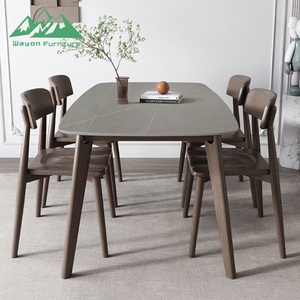 Wayon Nordic Style Kitchen Furniture Set Contemporary <strong>Dining</strong> <strong>Table</strong> with Chairs for Apartment Hotel - Product Image 2