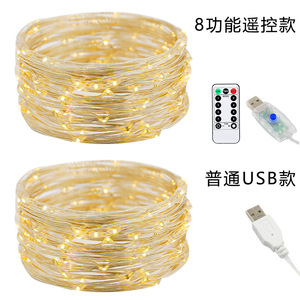 2025 IP65 alimentado por USB Feliz Navidad Año Nuevo y Día DE LA MADRE guirnalda cortina luces decoración del hogar Navidad decoraciones y regalos - Product Image 5