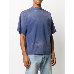 Finch ropa personalizada al por mayor camiseta Premium de gran tamaño para hombres de manga corta 100% algodón ropa teñida camiseta - Product Image 2