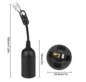 Portalampada E27 Standard Europeo con Terminale, <span class=keywords><strong>Accessori</strong></span> <span class=keywords><strong>per</strong></span> Lampadari con Presa <span class=keywords><strong>per</strong></span> Lampada a Filo - Product Image 4