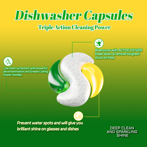 Onglets de lave-vaisselle tout-en-1 avancés avec <span class=keywords><strong>gel</strong></span> puissant pour l'élimination tenace des taches alimentaires et empêche les taches d'eau - Product Image 5