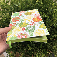 Cahier de fleurs bon marché à impression personnalisée A4 A5 A6 Cahier de notes à couverture souple pour planificateur de produits laitiers