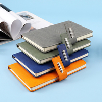 Vente en gros de luxe 2025 Ensemble cadeau pour carnet de notes avec logo personnalisé imprimé couverture rigide en cuir PU Ensemble de cahiers d'entreprise avec stylo