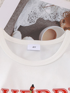 Conjunto de dos piezas de verano para niña, chaleco de manga, traje de punto de algodón de pierna ancha roja, trajes de verano con logotipo de <span class=keywords><strong>Animal</strong></span> - Product Image 4