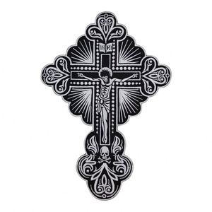 Patch brodé thermocollant Croix Chrétienne Religieuse, design personnalisé pour chapeaux et vêtements, en tissu sergé écologique - Product Image 3