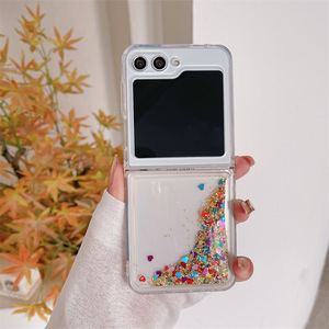 Nouvelle arrivée <span class=keywords><strong>Coque</strong></span> de téléphone en sable liquide brillant pour <span class=keywords><strong>Samsung</strong></span> Z Flip 6 5 Coques de téléphone esthétiques brillantes - Product Image 4