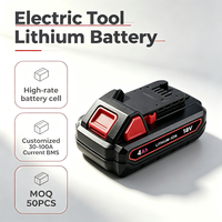 18V 4.0Ah BMS Kustomisasi Arus Tinggi Output Tinggi untuk Rumah Tangga 30-100A untuk Baterai Lithium Alat Listrik MilWaukee 21700-5S1P