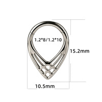 Bagues segmentées en titane G23 et zircon, style punk, pour piercing professionnel du nez, certifiées ISO, fournisseur direct d'usine