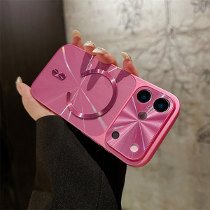 Funda Magnética Dorada Original AG Convertida para iPhone 17 16 15 14 Pro Max con Lente Láser Brillante y Marco de Cristal para Cámara, Cubierta Trasera - Product Image 4