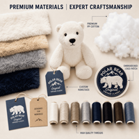 Peluche Ours Polaire Classique Vintage Originale (80cm) – Vente en Gros, Commande en Gros d'Animaux en Peluche, Jouet Doux, Personnage, Mascotte ODM