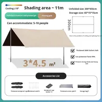 Portable Oxford crème solaire auvent tente en aluminium extérieur résistant aux intempéries auvent équipement de Camping Table pliante chaises plage voyage