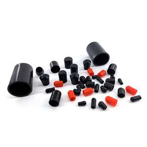 Petites embouts en vinyle, mini-capsules en PVC pour extrémités de fils et câbles, isolation électrique et <span class=keywords><strong>protection</strong></span> contre la poussière, noir et rouge - Product Image 1