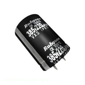 ตัวเก็บประจุแบบ Through Hole CAP ALUM 120UF 20% 350V SNAP TH 120 uF รุ่น Manufacturer Channel 350VXS120MEFC22X25 - Product Image 1