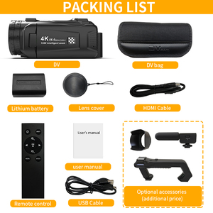 Máy Quay Video Máy Quay Phim Full HD 4K/30fps 56MP Vlogging Máy Ảnh Ghi Âm 4.0 Inch IPS Màn Hình 6X Zoom Quang Học Máy Quay Phim Máy Ảnh - Product Image 5