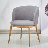 Chaise de salle à manger en velours moderne, chaise de réception d'hôtel, chaise de négociation, chaise rembourrée, chaise de café, chaise de salon de thé