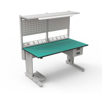 Banc de travail ESD réglable par manivelle, antistatique, table de travail ESD sécurisée, cadre en acier robuste, livraison rapide, directement du fabricant